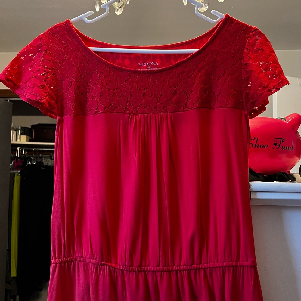 Merona Scarlet Lace Detail Top